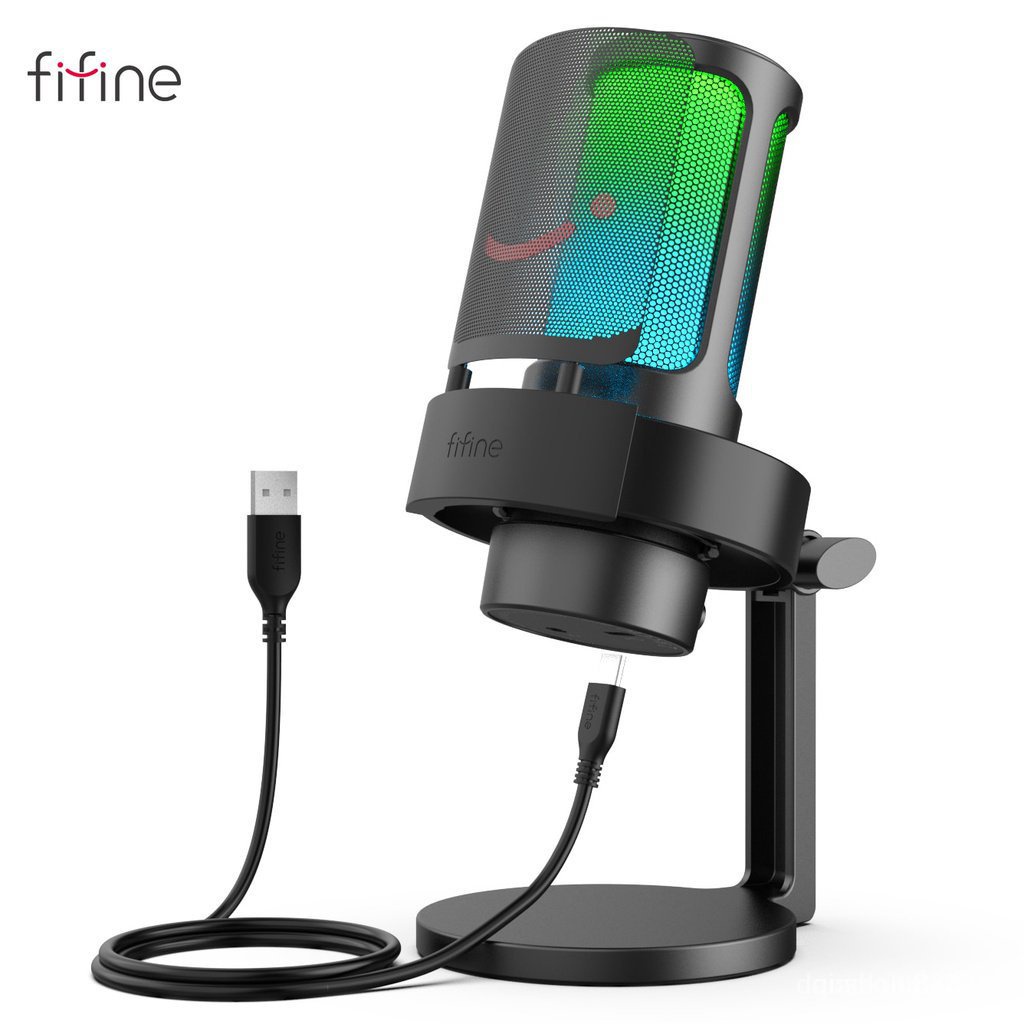 Fone De Ouvido Para Jogos Fifine RGB Dynamic Com Microfone Fones