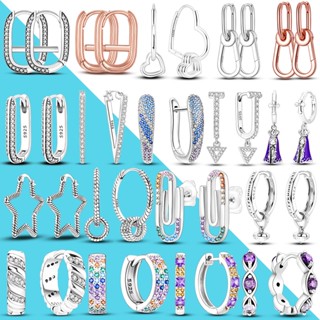 Brinco Prata 925 Quente Venda Brincos De Argola Para Mulheres ME Pave Link Moda Pendientes Presente Festival Feminino Menina