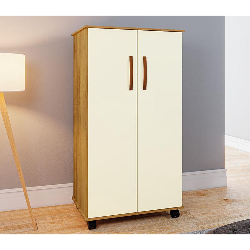 Armário Multiuso Nara com 2 Portas e Rodízios