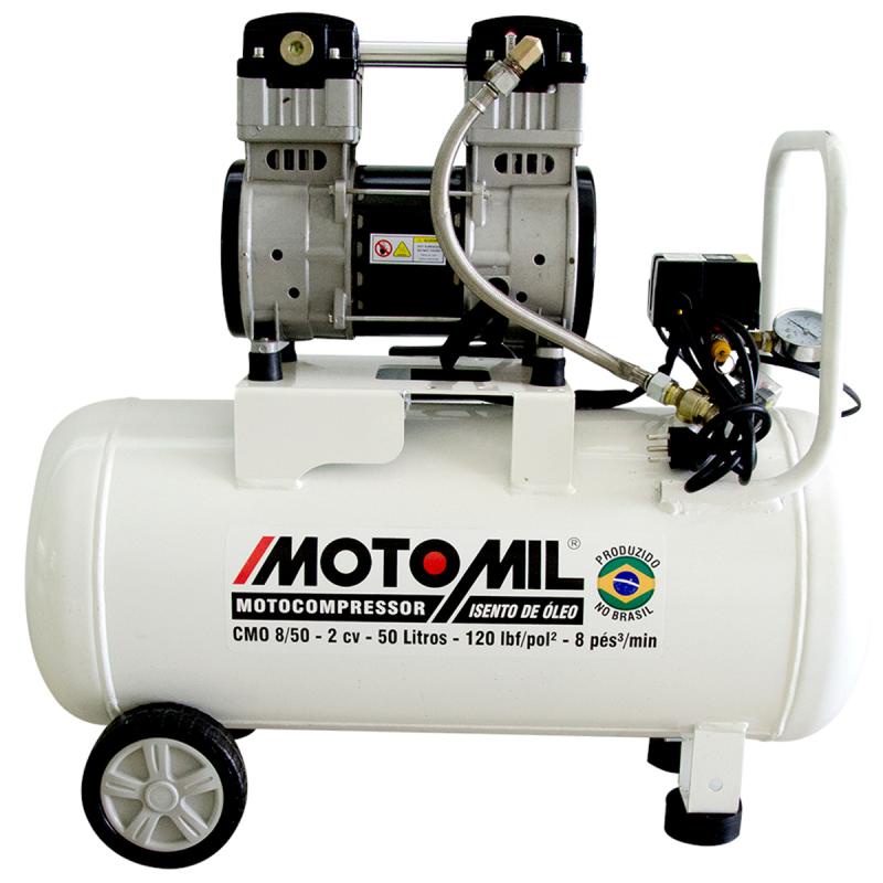Compressor de Ar Odontológico 2,0HP 50 Litros Isento de Óleo CMO-8/50BR MOTOMIL em Oferta na Shopee