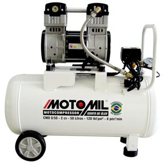 Compressor de Ar Odontológico 2,0HP 50 Litros Isento de Óleo CMO-8/50BR MOTOMIL em Oferta na Shopee