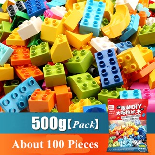 500g/Saco Básico/Deslizante/Tijolos De Acessórios Compatível Com Lego Duplo Montagem De Blocos De Construção Clássicos Brinquedos Presente De Aniversário Para Crianças