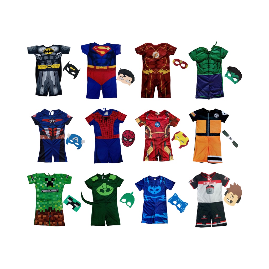 Roupa Festa Aniversário Infantil Fantasia Desenho Super Heroi ...