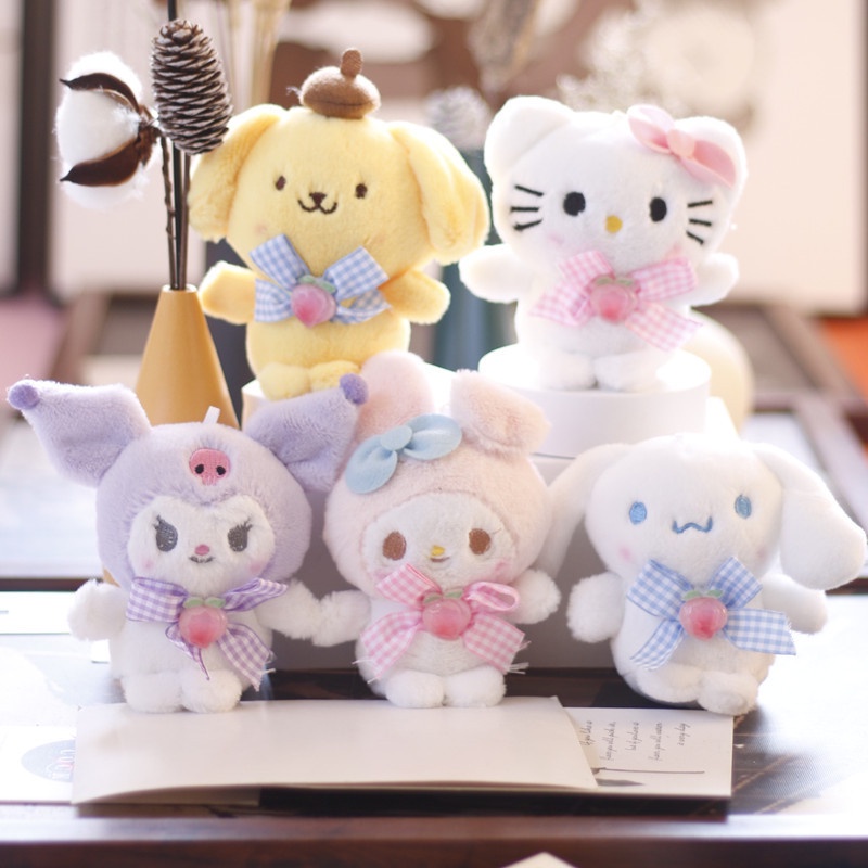 Sanrio Brinquedos De Pelúcia My Melody Cinnamoroll Kuromi Anime Pingente Para Crianças