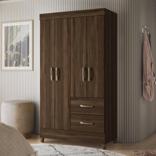Guarda Roupa Mobi 4 Portas 2 Gavetas em Oferta na Shopee