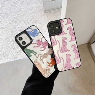 Espelho Costas Padrão Leopardo Rosa Colorido Capa Dura Protegida Contra Queda Compatível Para iPhone 15 Pro Max Plus 14/13/12/11/X/XS/XR 7Plus/8Plus 7/8/SE2020 6/6Plus