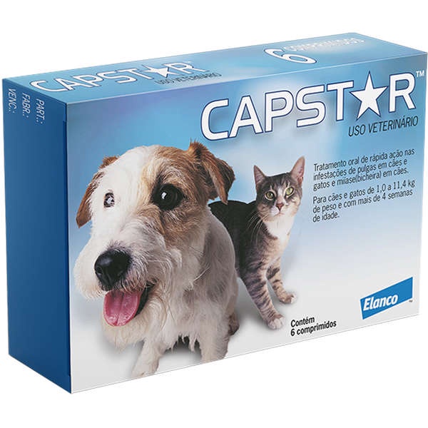 Elanco Capstar para Cães e Gatos, 6 Comprimidos x 11,4 mg em Oferta na Shopee