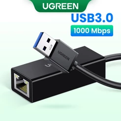 Adaptador Ethernet UGREEN USB 3.0 2.0 Para RJ45 Lan PC Portátil Windows 10 Xiaomi Mi Box 3/S Nintend Switch