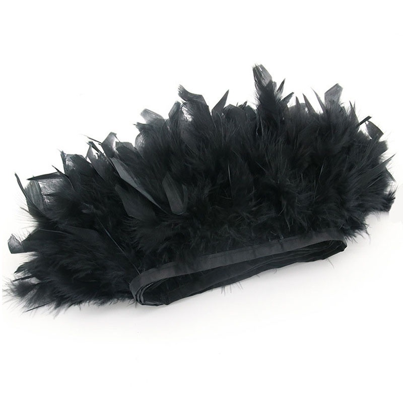 2 M/Lote artificial Preto Peru Penas Fitas Festa De Casamento Artesanato Costura Roupas Guarnição DIY Plumas Decoração D em Oferta na Shopee