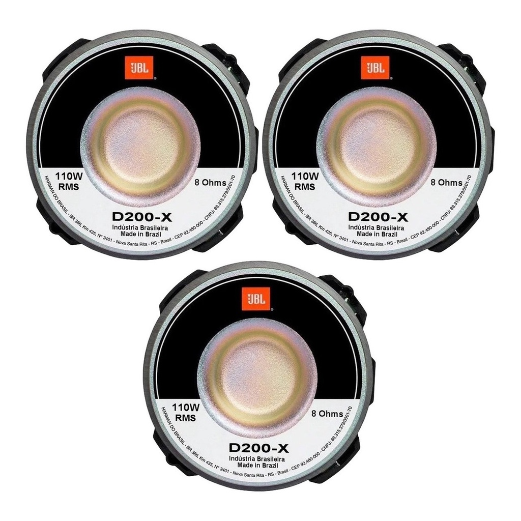 Kit 3 Drivers JBL D200X 110 Watts Rms