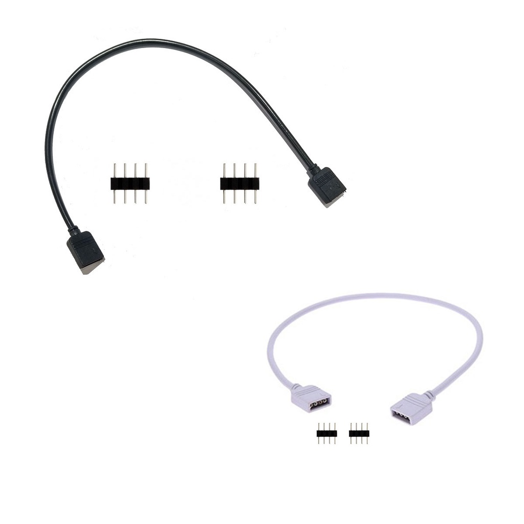 Cabo Extensor Rgb 4 Pinos - 50cm + Conector 4 Pinos