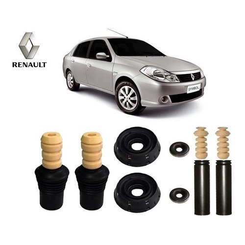 4 Kit Coxim Rolamento Batente Diant. Trase. Renault Symbol