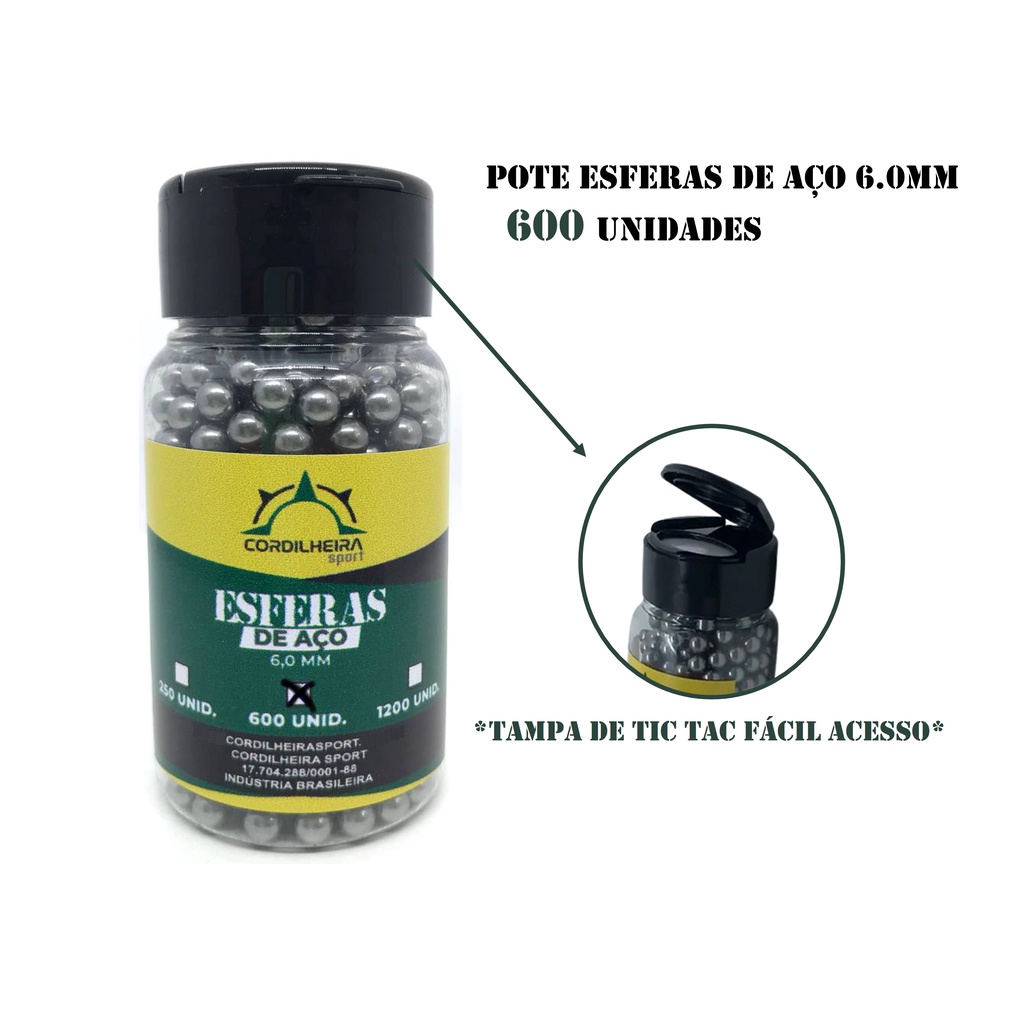 Pote Esfera de Aço 6mm Cordilheira C/ 600 Unidades - Sports & Outdoors