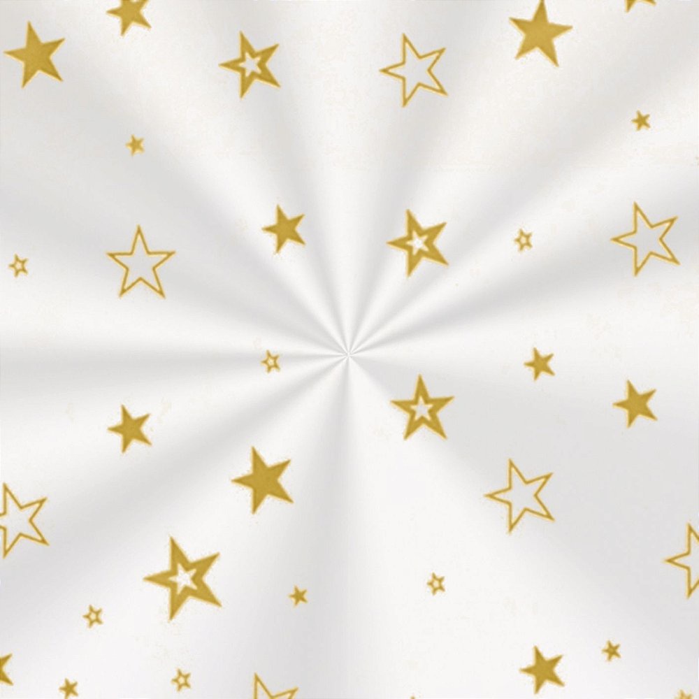 Saco Decorado Estrela Ouro - 15x22cm - 100 unidades - Cromus - Rizzo Embalagens - Stationery