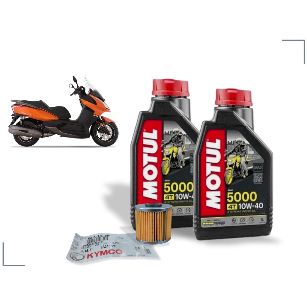 Kit Oleo Motul + Filtro Original Moto KYMCO DOWNTOWN 300 300i - Ano 2018 2019 2020