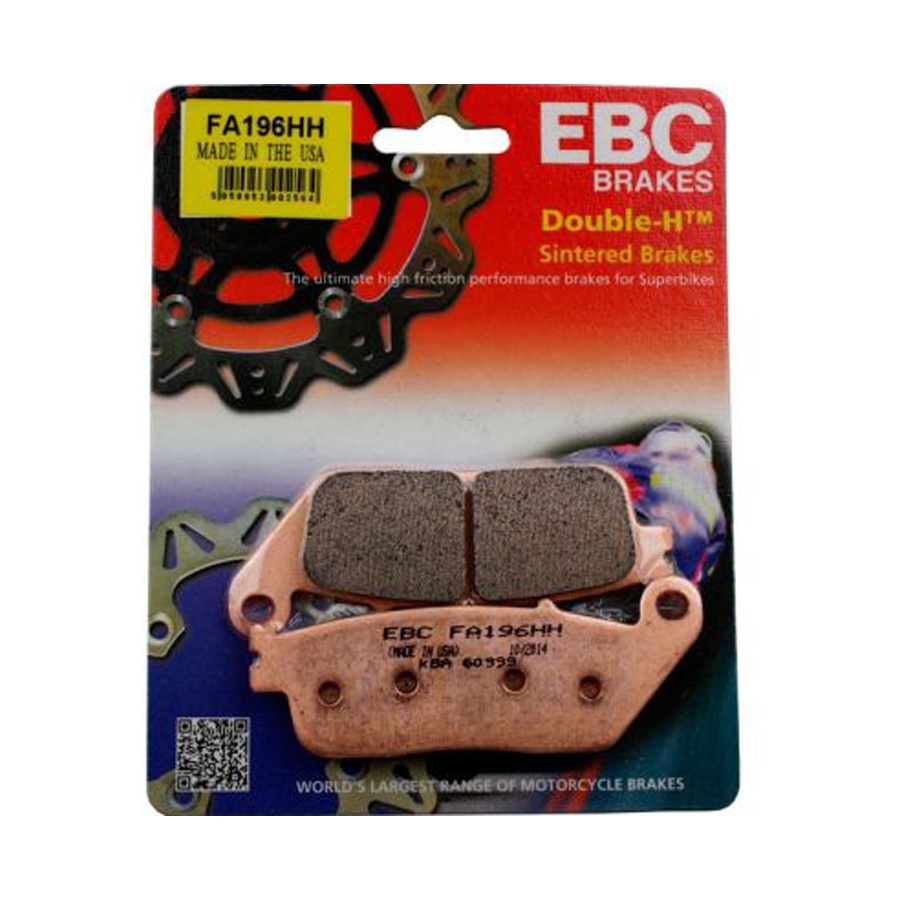 Pastilha Freio EBC FA196HH CB500 ABS / FA/XA/RA C/ABS 13/14 (D) CB600 Hornet S/ ABS 05/15 (D) SHADOW600 / 750 98/15 (D) BOULEVARD1500 13/15 (D)