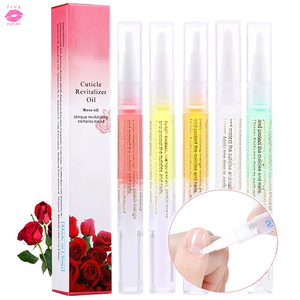 Kit 5 Canetas Óleo Hidratante Cutículas Revitalizador De Unhas Gel Sabor Fragrância Flores e Frutas VARIADO / Promoção OFERTA
