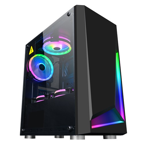 Gabinete Gamer Ktrok Kt Com Led Rgb E Lateral Acr Lica Corre Que Ta Baratinho