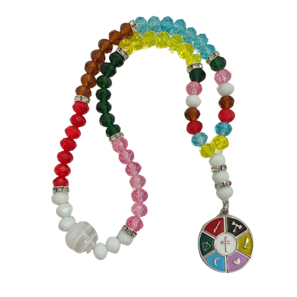 Adorno de Carro Guia Sete Linhas Umbanda Cristal 8 mm Patuá em Oferta na Shopee