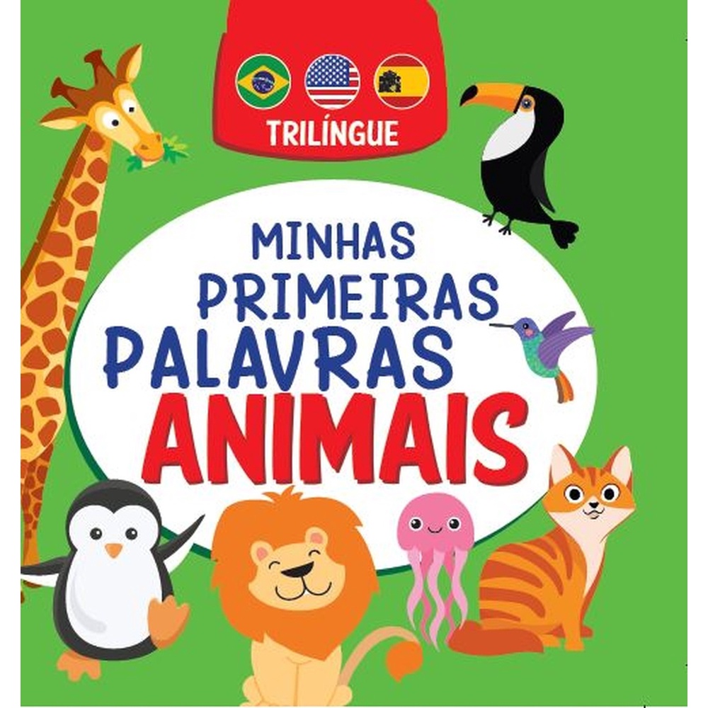 Minhas Primeiras Palavras - Animais | Trilíngue em Oferta na Shopee