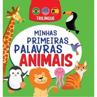 Minhas Primeiras Palavras - Animais | Trilíngue em Oferta na Shopee