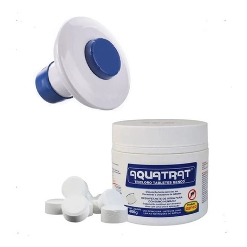 Kit 400 G Pastilhas Cloro Genco 20g. + Mini Clorador Piscina | Shopee ...
