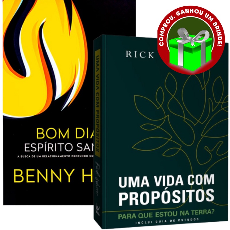 Combo Livro Bom Dia, Espírito Santo | Benny Hinn + Livro Uma Vida Com  Propósitos | Rick Warren | Cristão Evangélico | Shopee Brasil