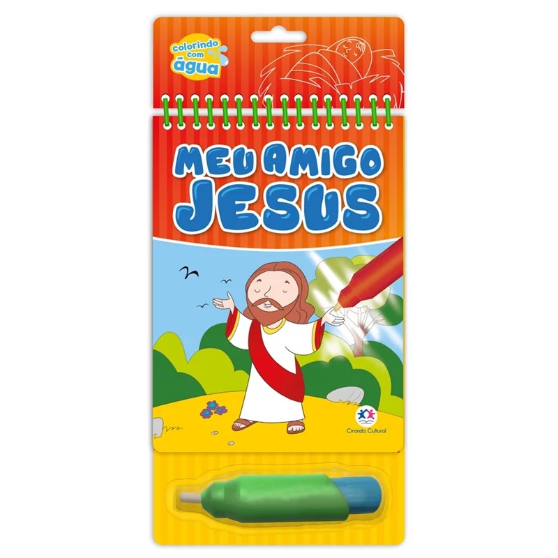 Livro Aquabook Meu Amigo Jesus | Colorindo Com Água
