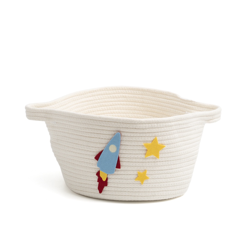 Cesto de corda organizador infantil cores - Oikos em Oferta na Shopee