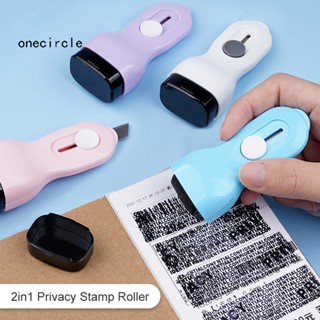 Carimbo Com Abridor De Caixa De Ferramenta De Corte/carimbo de privacidade / Proteção De Identidade/Carimbo Recarregável Para Proteção De Privacidade/Capa De Tinta Rápida