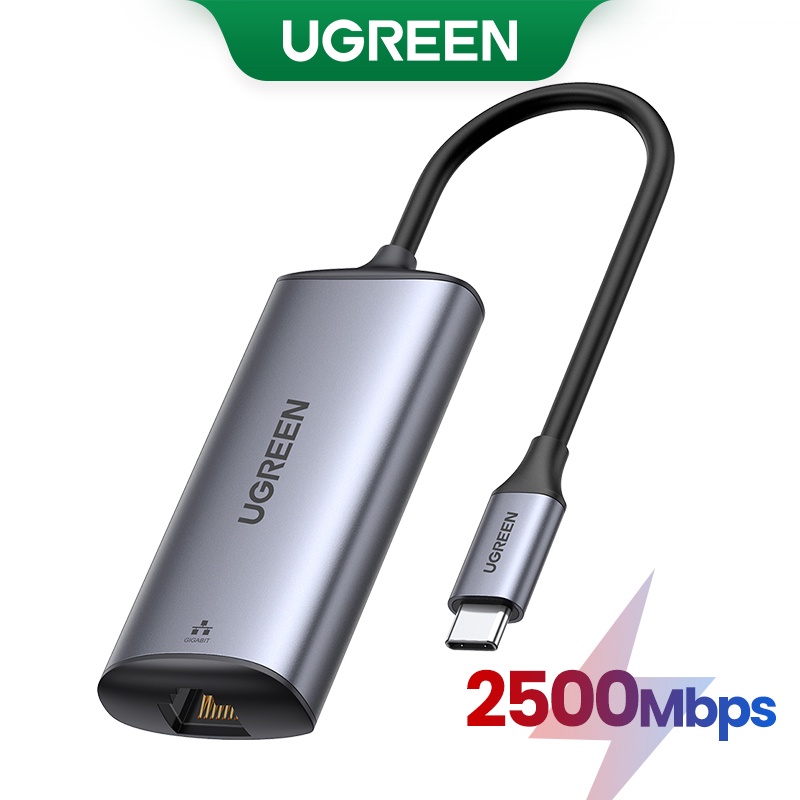 Ugreen Adaptador Ethernet 2500mbps Usb C 2.5 Gigabit Tipo C Para Placa De Rede Lan Rj45 compatible for Macbook ipad