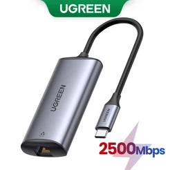 Ugreen Adaptador Ethernet 2500mbps Usb C 2.5 Gigabit Tipo C Para Placa De Rede Lan Rj45 compatible for Macbook ipad