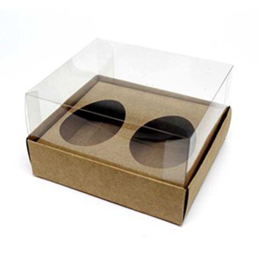 Caixa Ovo de Colher Duplo - Meio Ovo de 50g - Kraft - 5unidades - Assk - Rizzo Distribuidora