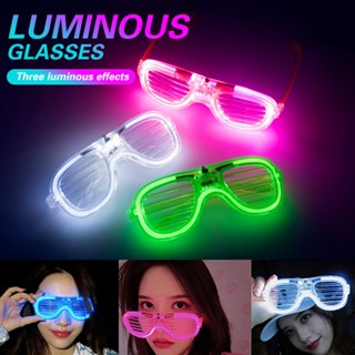 Óculos De Festa LED Glow Cold Light Glasses for Girls Up Shades Flash Rave Luminous Festive Favores Atmosphere Props Eyes Gift