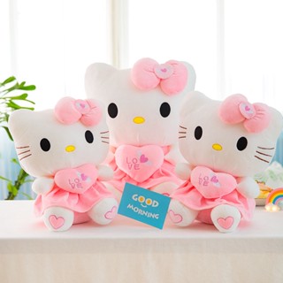 Gatinho De 25cm Boneca De Pelúcia De Gato Brinquedo Infantil Desenho Animado Hello Kitty Figura Brinquedos