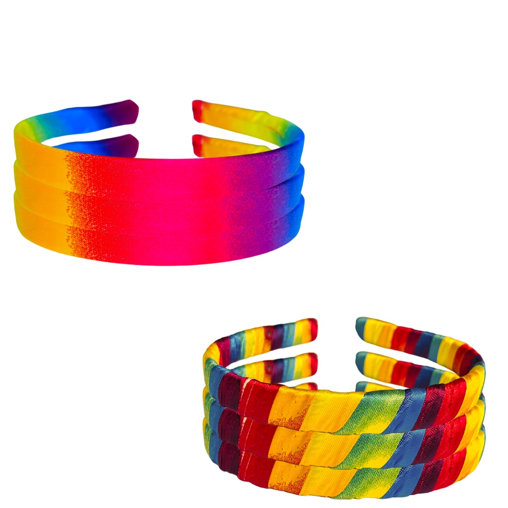 Kit 03 Tiara Arco Arquinho Colorida Festa Carnaval Acessório Cabelo Fantasia em Oferta na Shopee