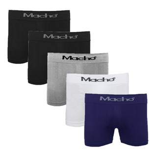 Kit 5 Cueca Box Boxer Macho 781 De Algodão Sortida