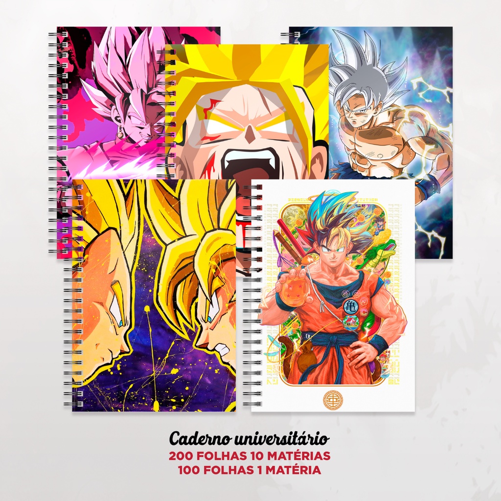 Caderno Universitário Capa Dura Dragon Ball 1 Matéria Sd