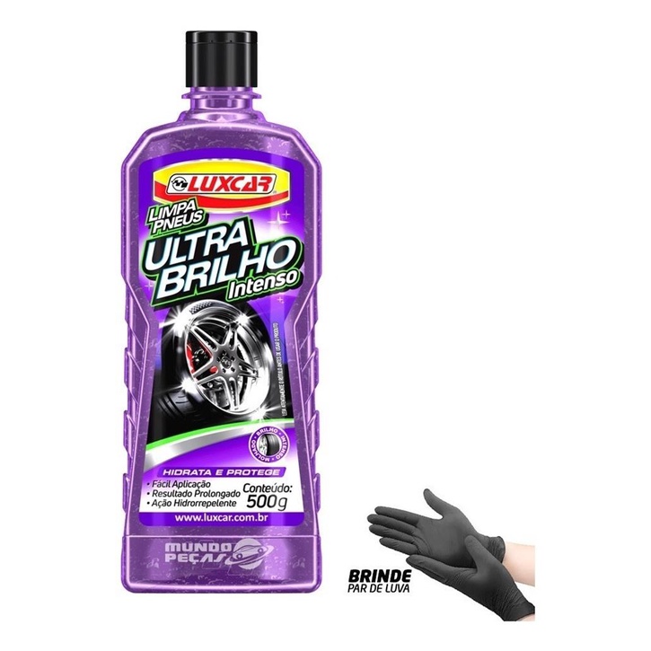 Limpa Pneus Pretinho Ultra Brilho Intenso Luxcar 500ml
