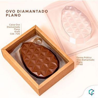Caixa Ovo Diamantado Plano Kraft - 5 Unidades - Crystal -  Rizzo Confeitaria em Oferta na Shopee