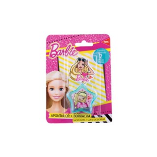 Kit Apontador + Borracha Barbie Material Escolar