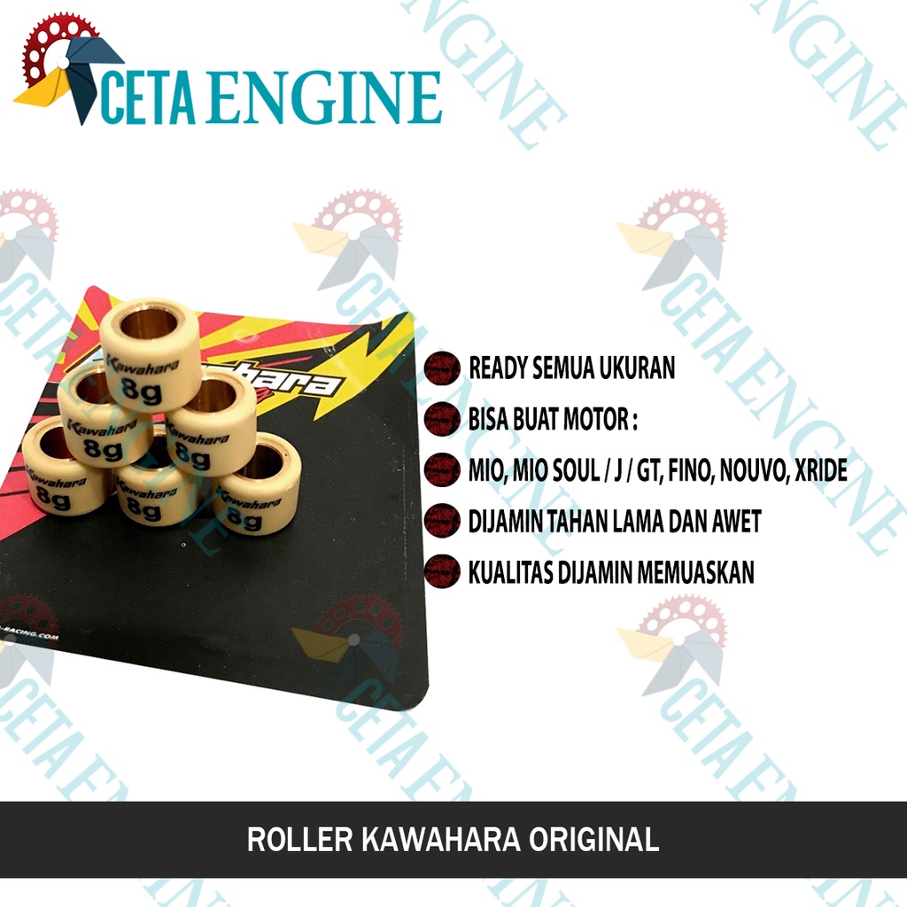 Rolo KAWAHARA RACING MIO SOUL NOUVO FINO J GT 115 XRIDE X RIDE 7 8 9 10 11 12 G GRAM SUL NUPO LOREL ROLER Polia ROL ORIG