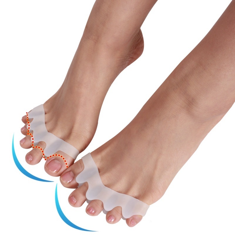 Suave Silicone Gel Joanete Corrector Toe Spacer Separadores Alisador Branco