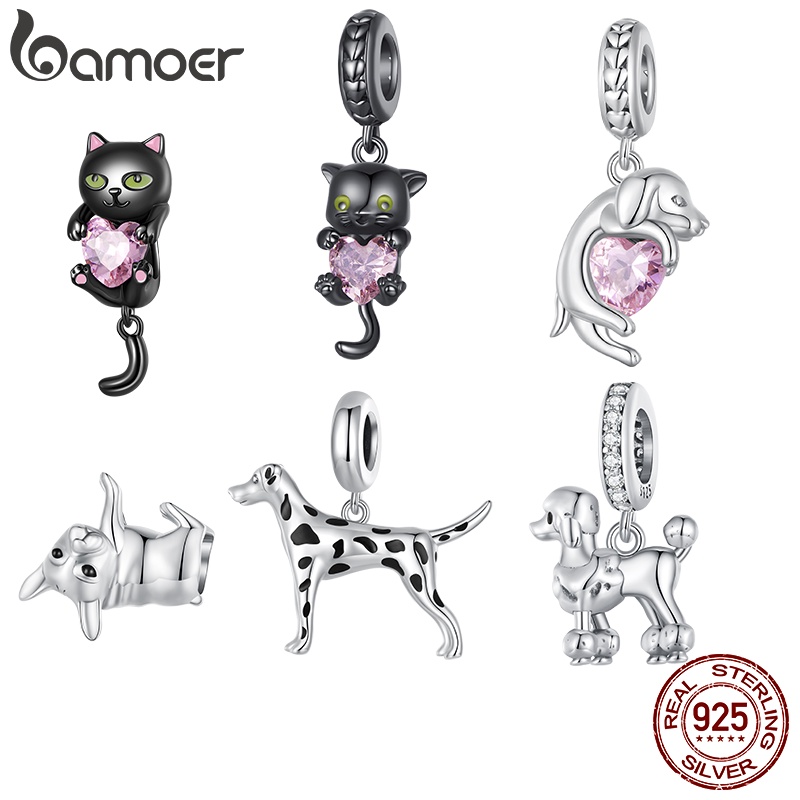 Bamoer Charms 925 Sterling Silver Animal Collection DIY Pendant em Oferta na Shopee