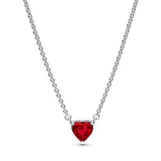 Original Colar De Alicate De Prata Coração Cintilante Halo Pendant