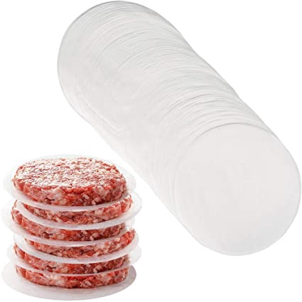 PAPEL MANTEIGA SEPARADOR DE CARNE HAMBURGUER REDONDO 12,8CM