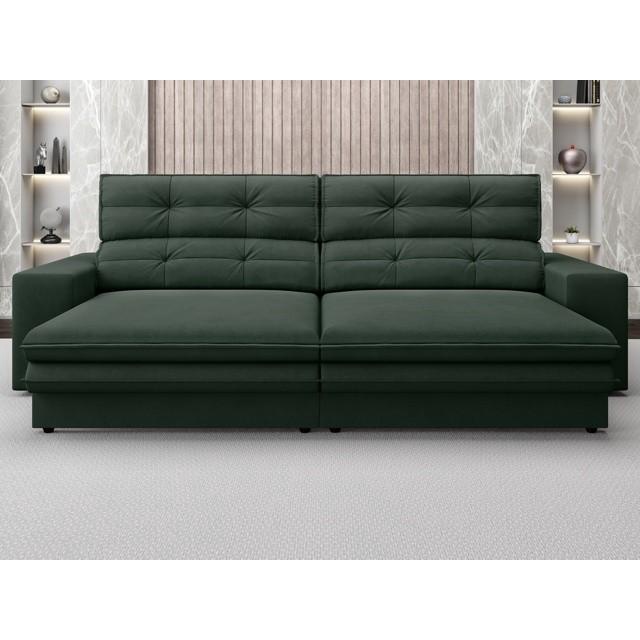 Sofá Pegasus 2,00m Assento Retrátil e Reclinável Velosuede Verde - NETSOFAS em Oferta na Shopee