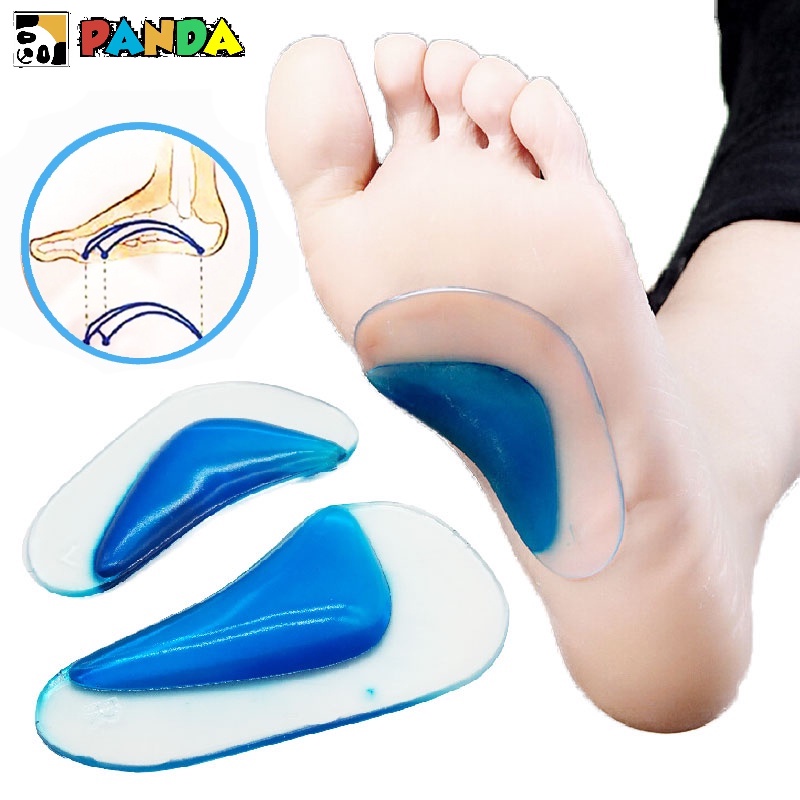 Palmilha Gel Arco Plantar Ortopédica Pé Chato Cavo Silicone em Oferta na Shopee
