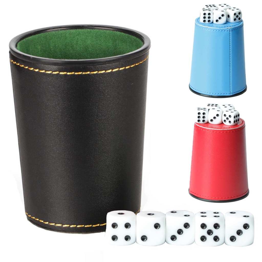 Copo De Dados RPG Dice Cup Couro Liso Colorido Dice Cup Cassino Jogos de Tabuleiro