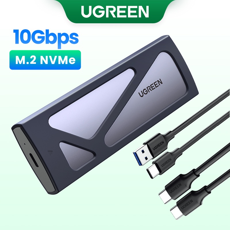 UGREEN M . 2 Caixa SSD NVMe 10Gbps USB 3.2 Externa Leitor Sem Ferramentas PCI-E C Suporta Chaves B & Tamanho 2230/2242/2260